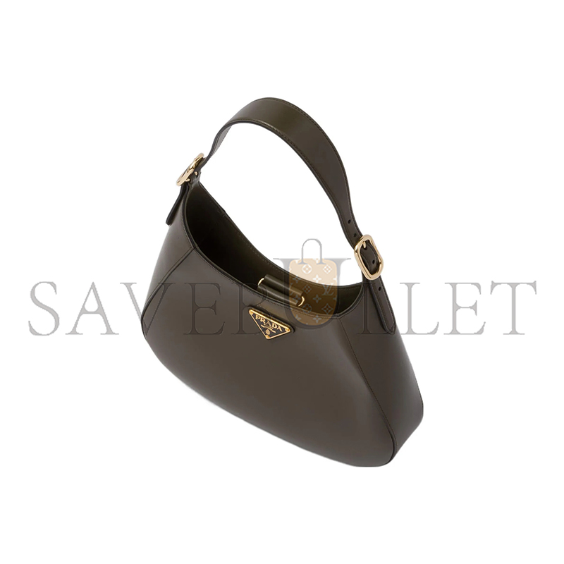 PRADA ENAMEL METAL HEAD LEATHER SHOULDER BAG 1BC179 (26*19*5cm)